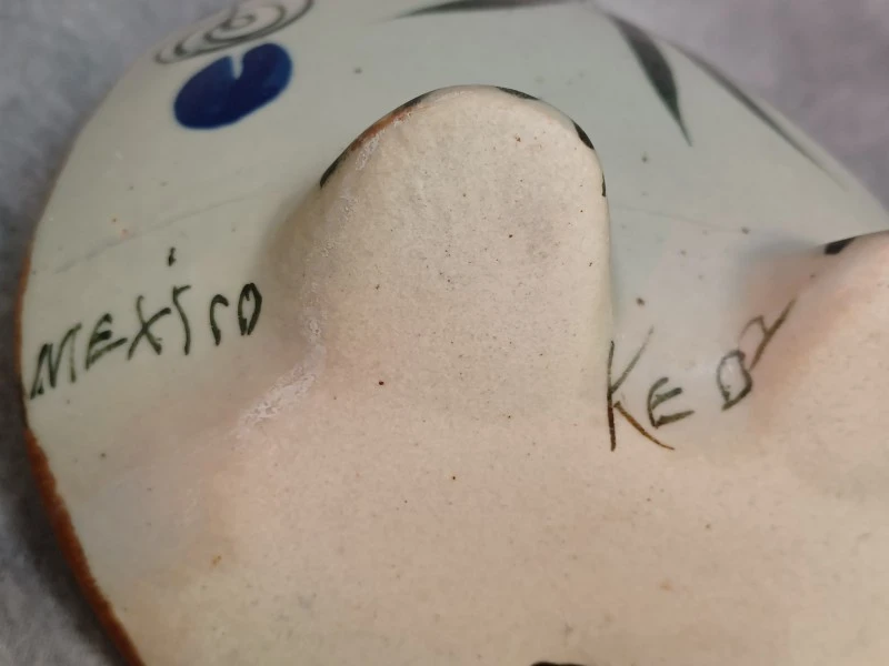 Set van 7 handbeschilderde Mexicaanse keramieken uilen - Tonalá stijl
