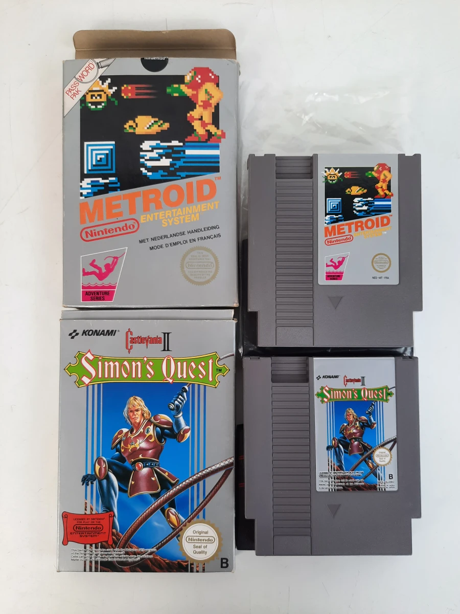 Twee originele Nintendo Entertainment System (NES) klassiekers in PAL-B Benelux-uitvoering (Metroid & Castlevania II) - foto 6
