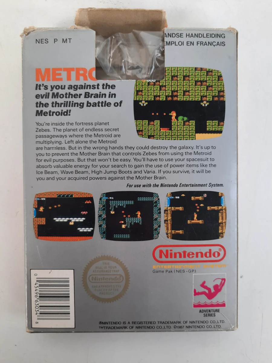 Twee originele Nintendo Entertainment System (NES) klassiekers in PAL-B Benelux-uitvoering (Metroid & Castlevania II) - foto 8