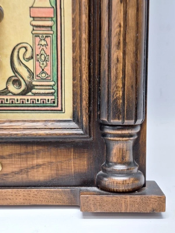 Elegante contrabarometer met thermometer - klassiek houten pronkstuk