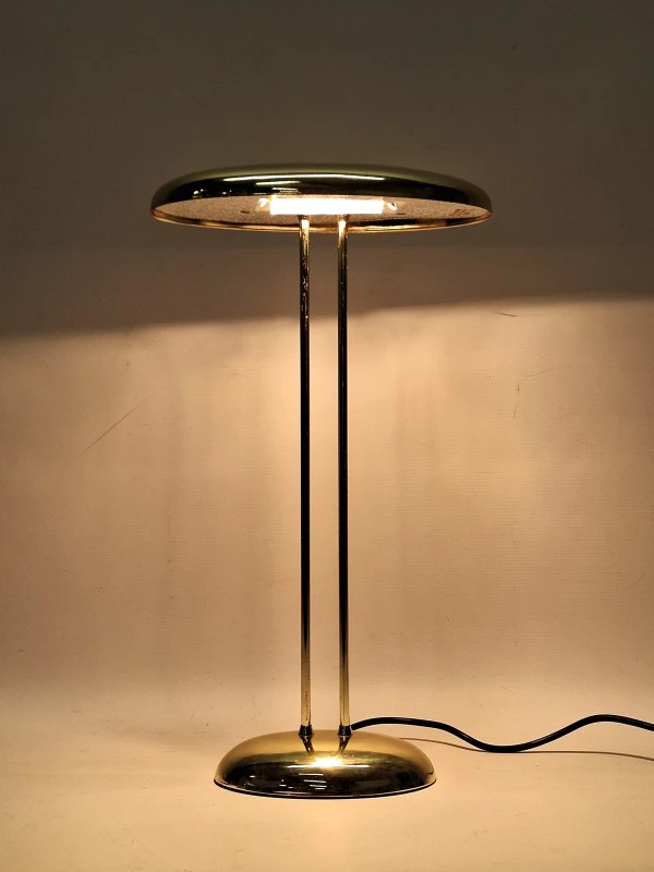 Vintage designklassieker - Brilliant AG ‘Saturn’ tafellamp in messing