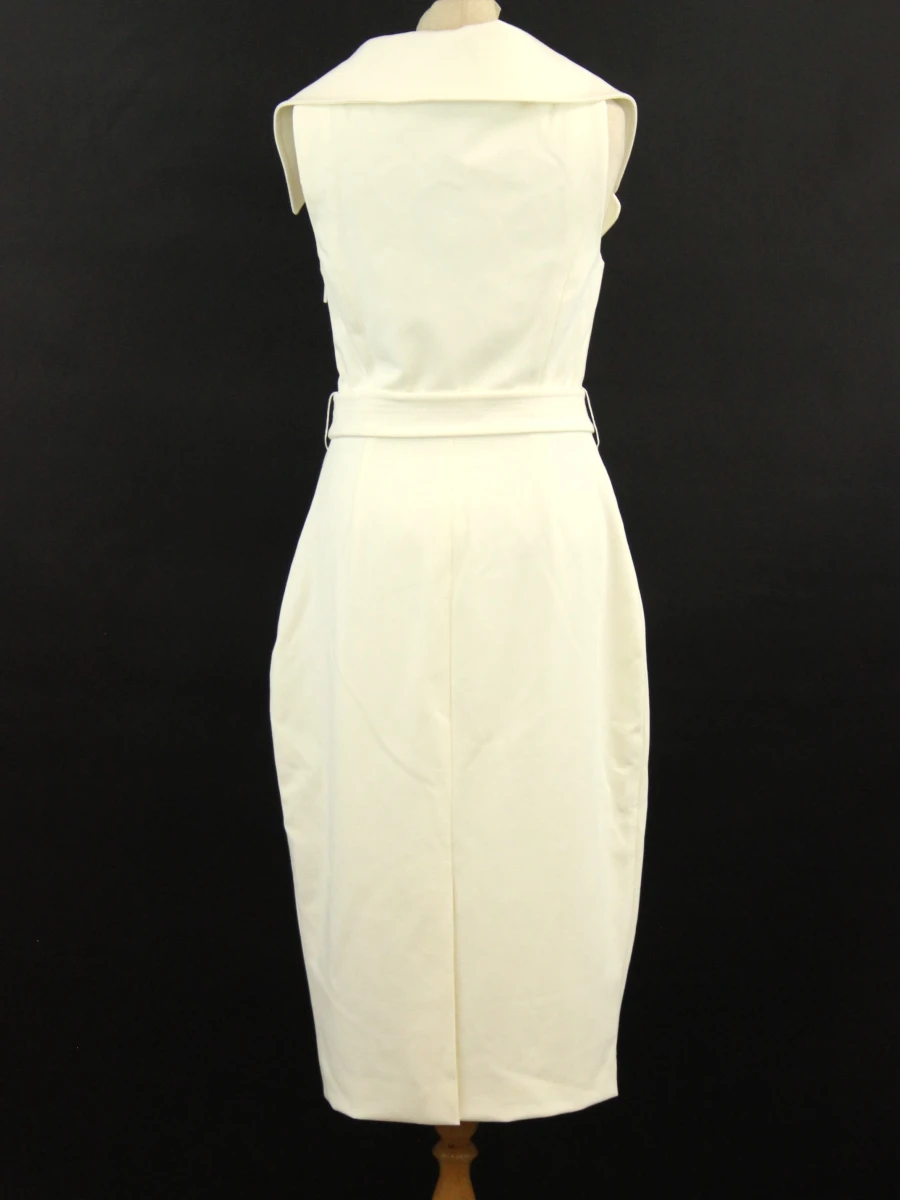 Marciano by Guess - elegante, crèmekleurige ceintuurjurk met knappe kraag