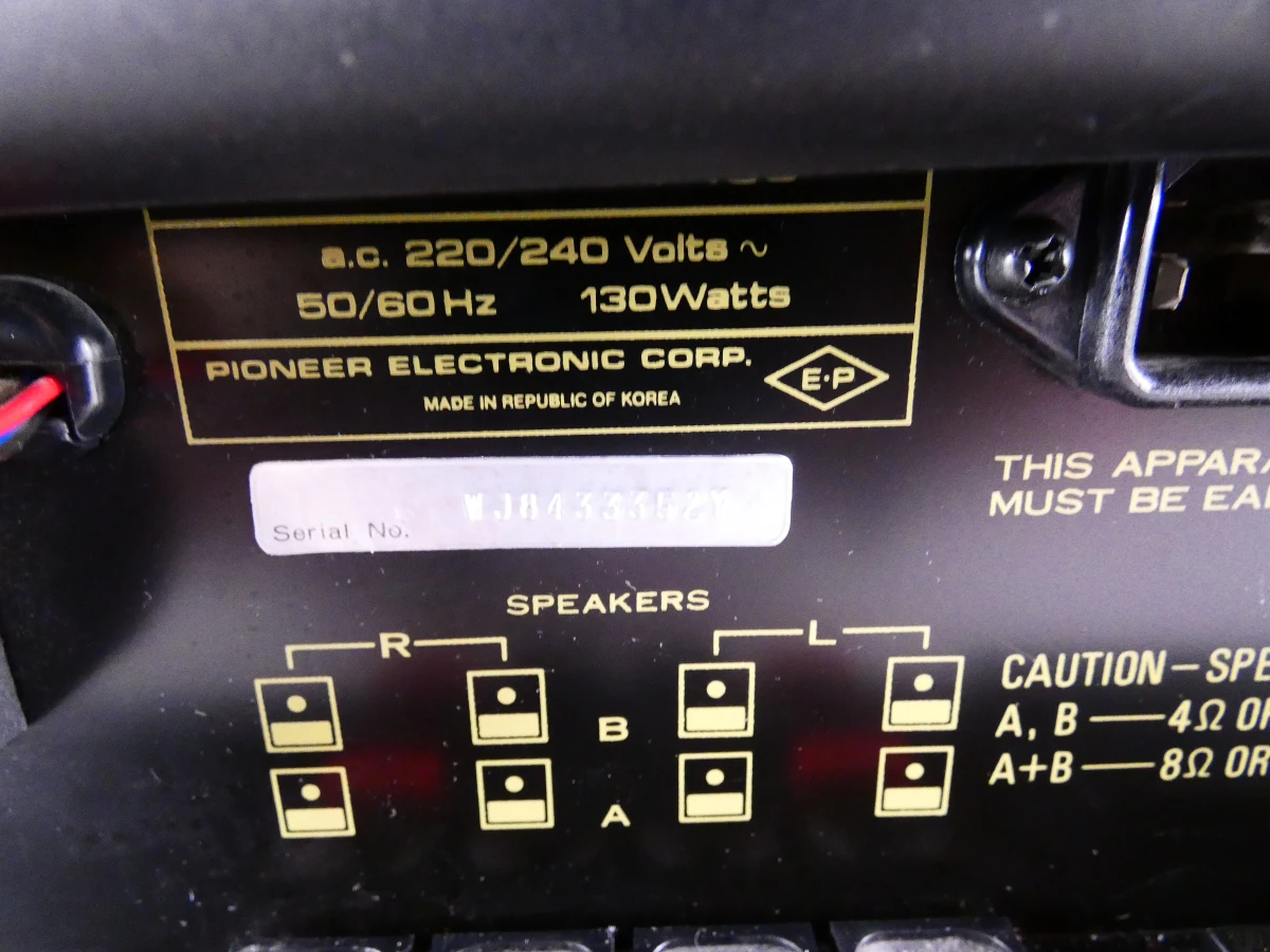 Pioneer stereo receiver SX-450 vintage versterker