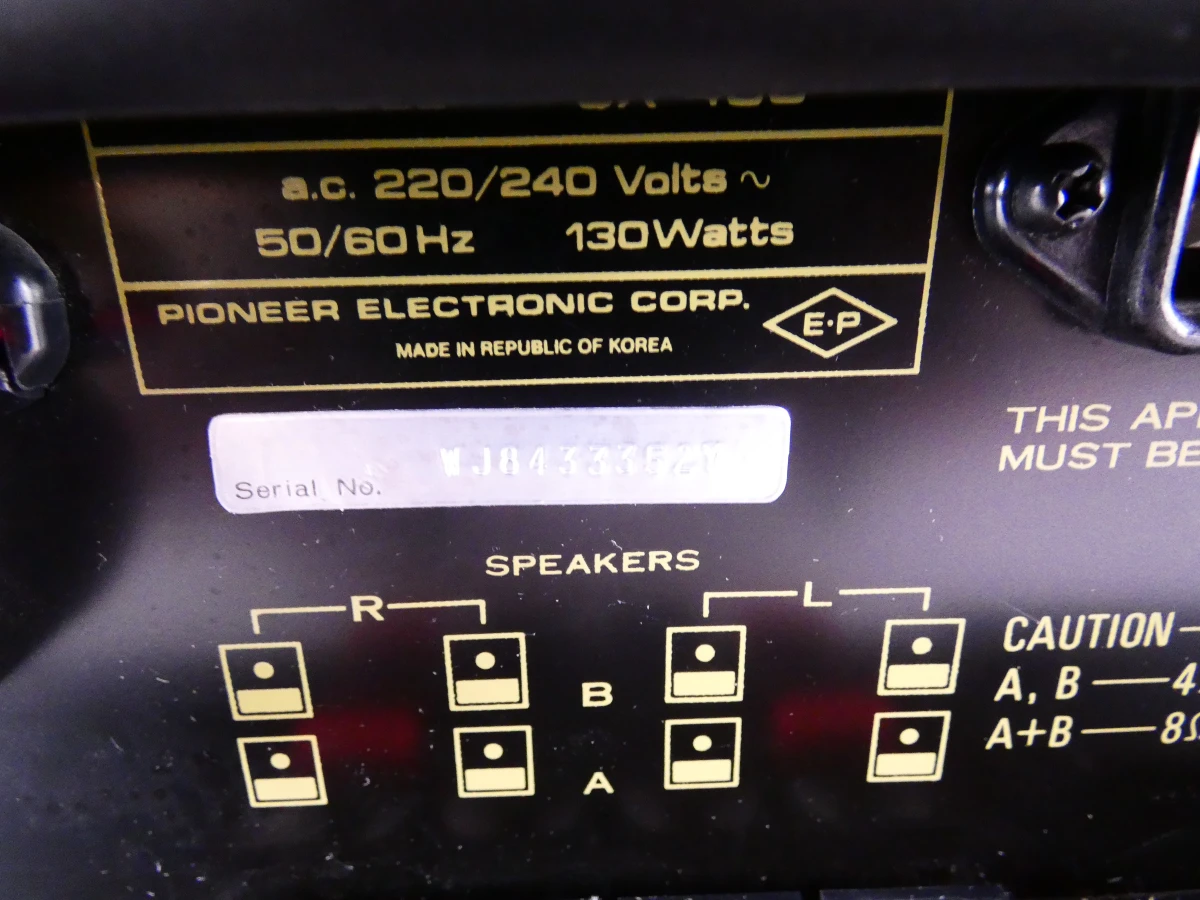 Pioneer stereo receiver SX-450 vintage versterker