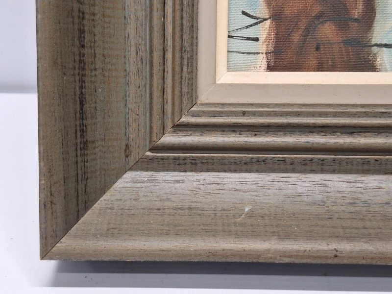 Vintage portretschilderij meisje met vlechten (1969) - Louis Jacques Camerlinckx (1920–1989)