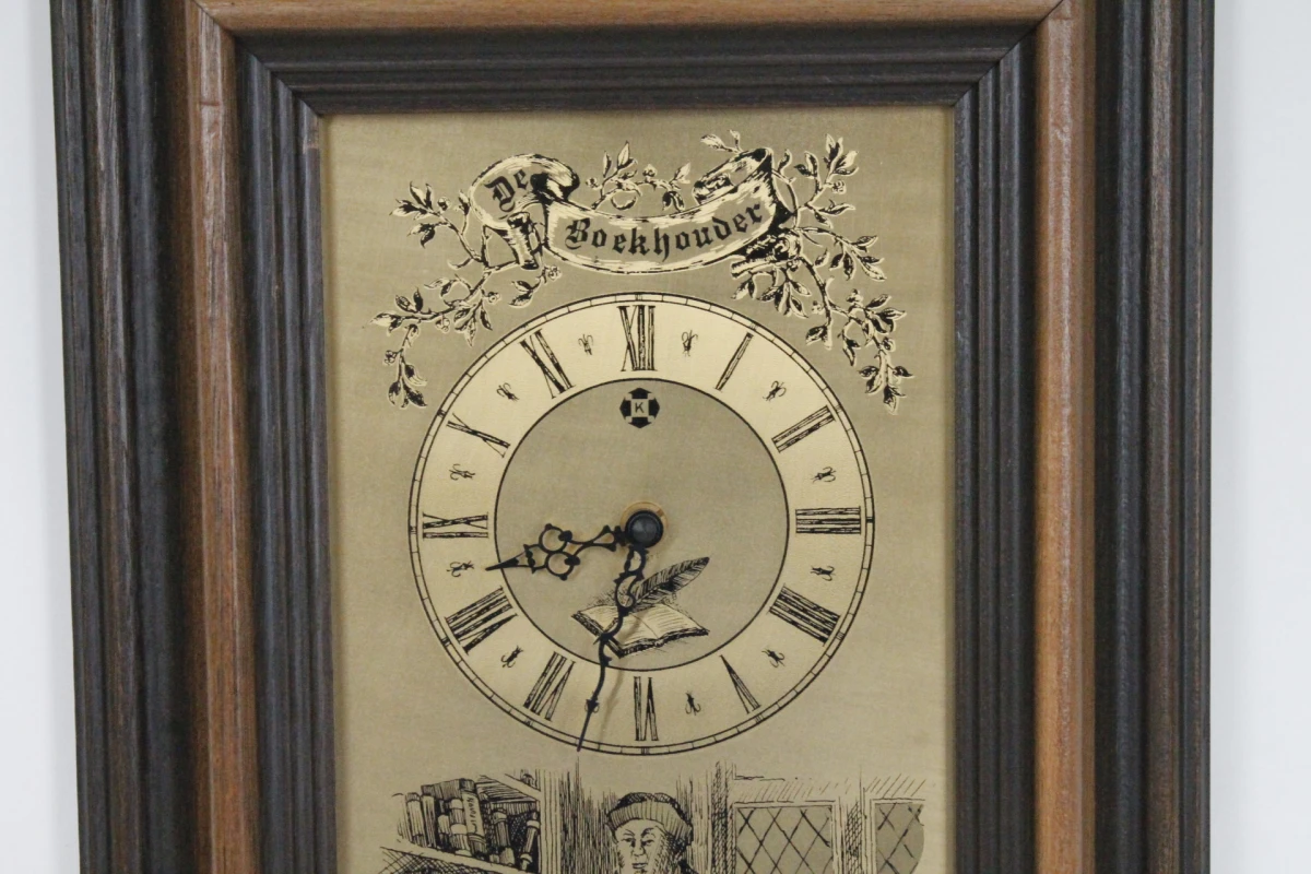 Vintage "De Boekhouder" wandklok