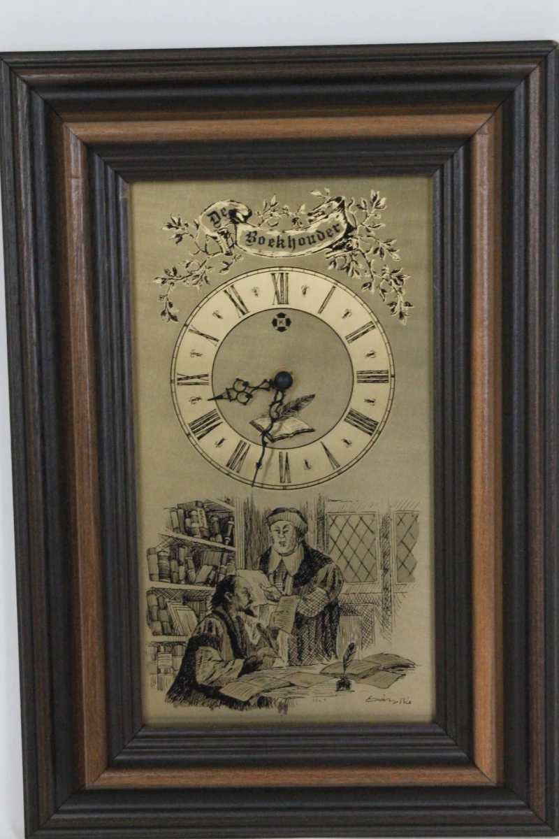 Vintage "De Boekhouder" wandklok