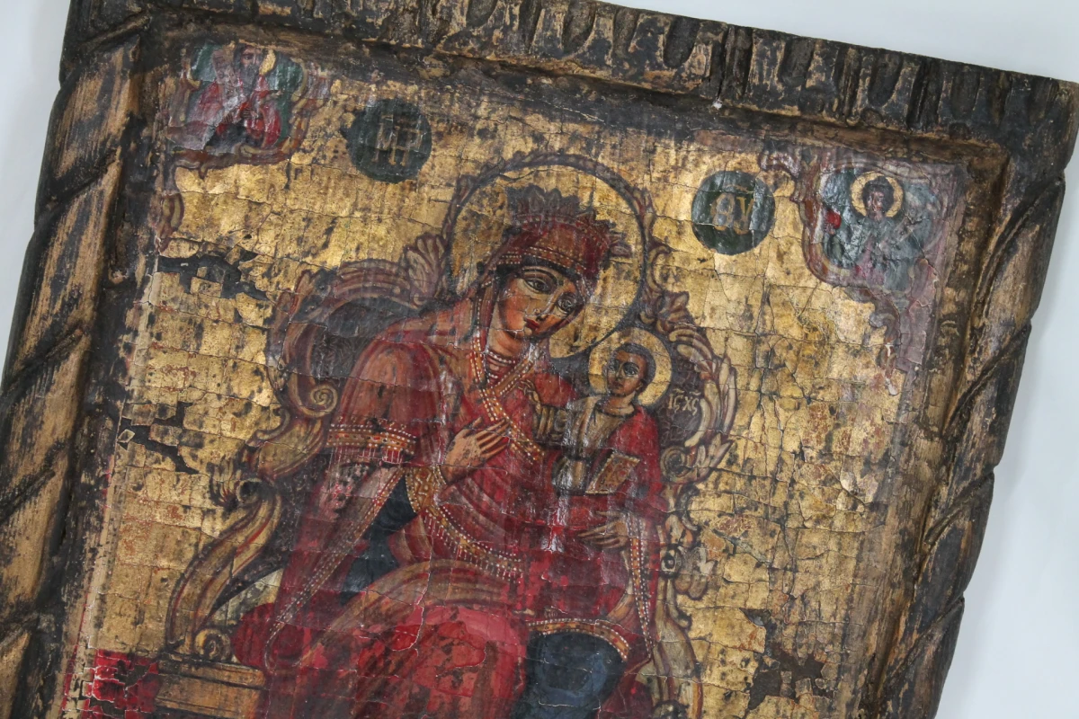Handgeschilderd oosters-orthodox icoon