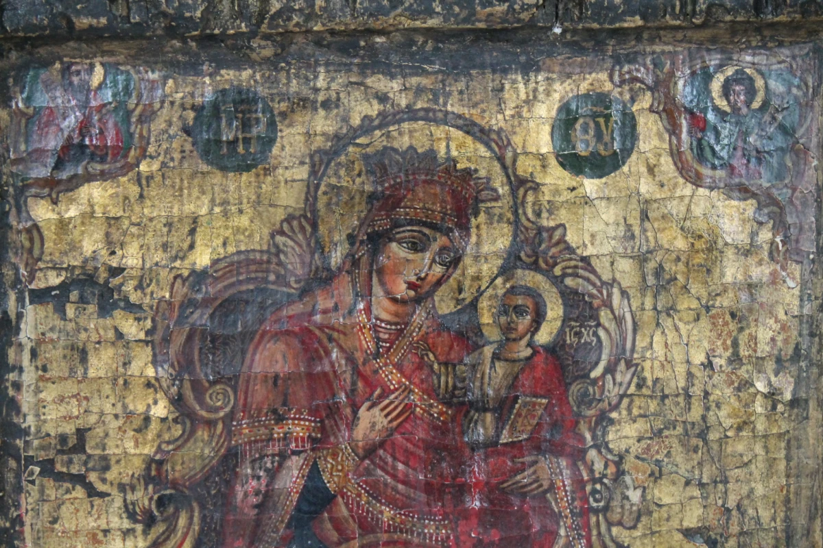 Handgeschilderd oosters-orthodox icoon