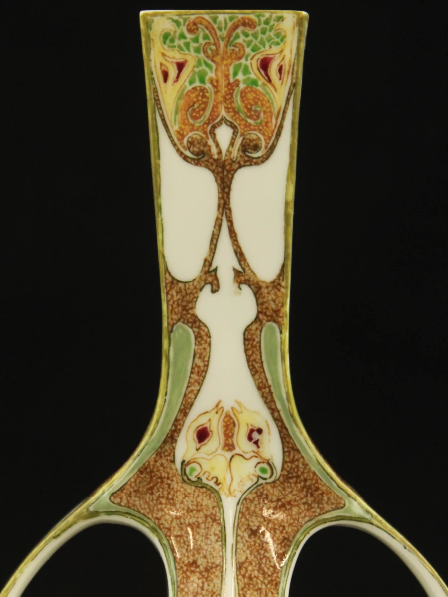 Art Nouveau eierschaalporseleinen vaas 1901 Samuel Schellinck voor Rozenburg Den Haag