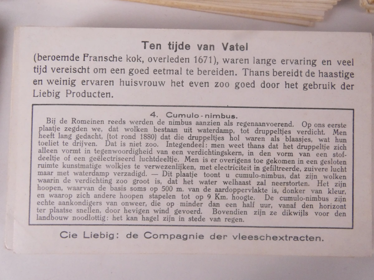 Zeldzaam archief met Liebig & OXO verzamelkaarten (circa 1500 stuks)