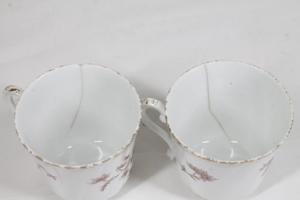 Porseleinen servies met bloemmotief