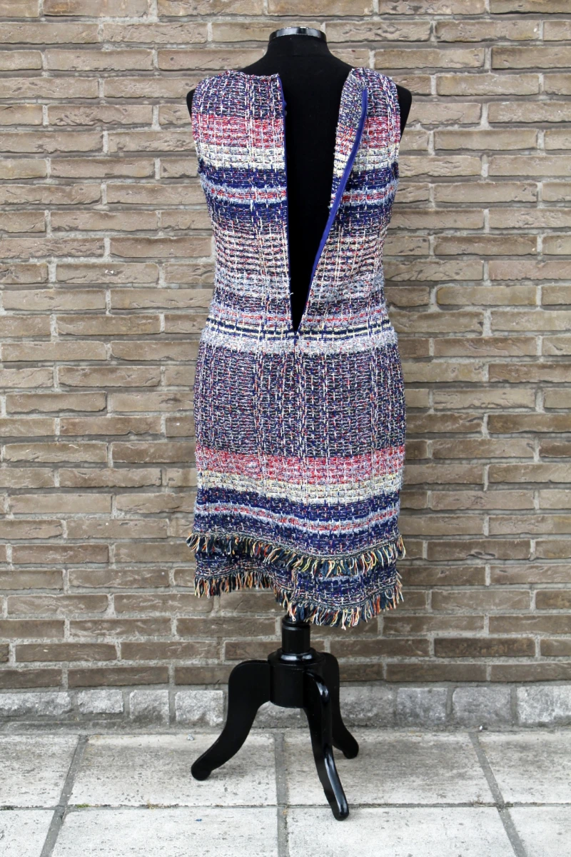 Multicolor Tweed Fringe Jurk - St. John