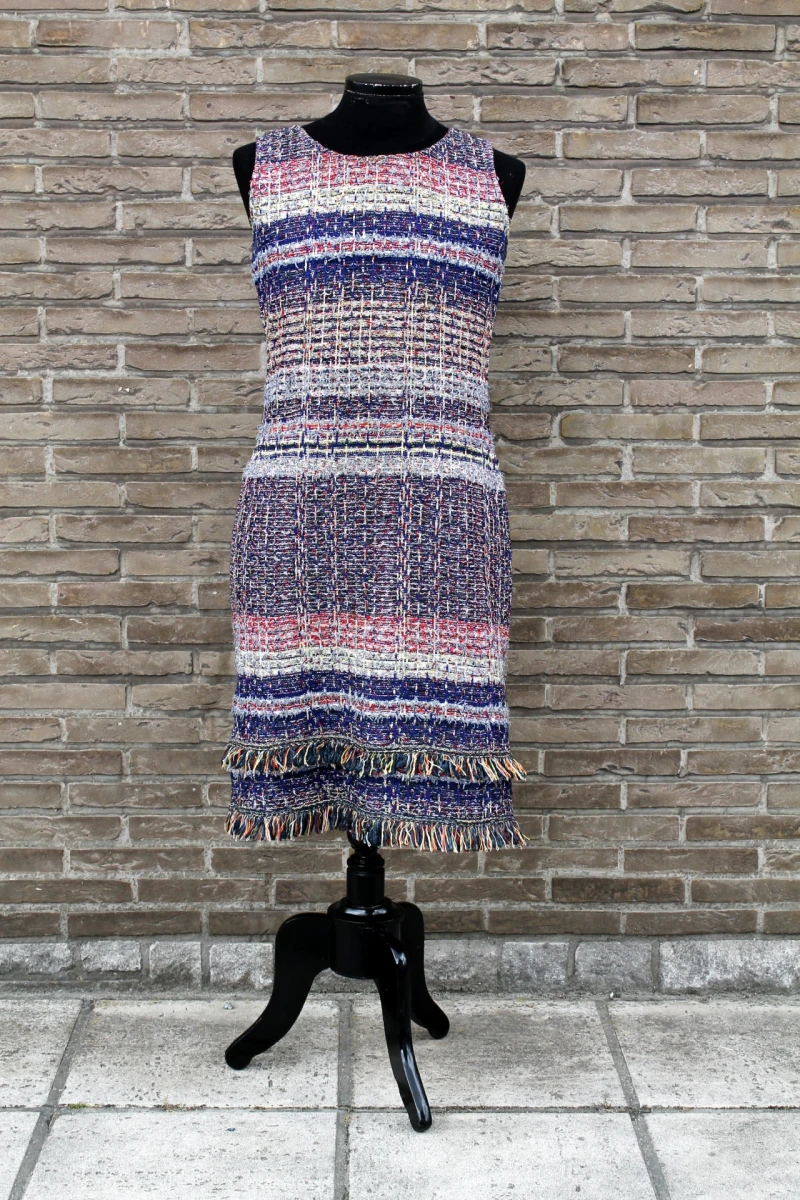 Multicolor Tweed Fringe Jurk - St. John