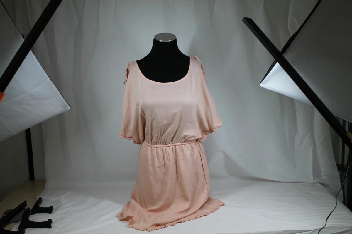 Lichtroze damesjurk met elastische taille - Twinset