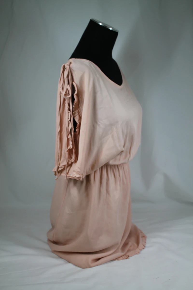Lichtroze damesjurk met elastische taille - Twinset