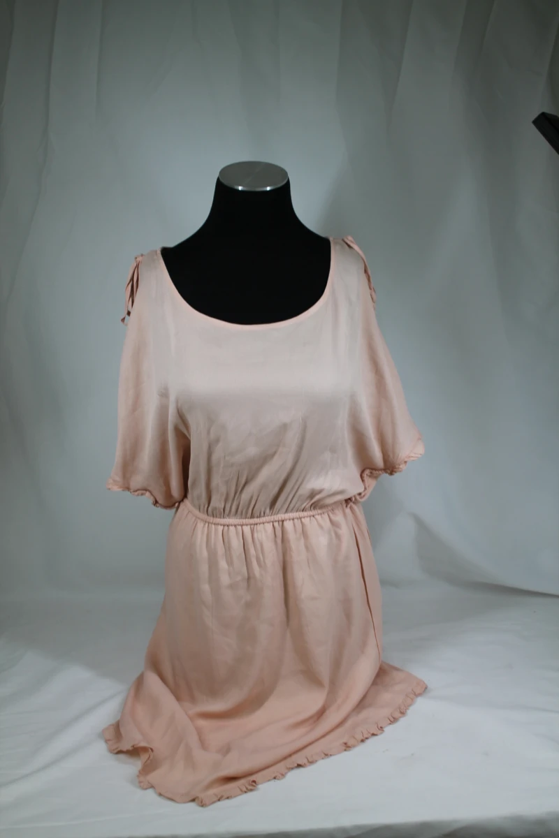 Lichtroze damesjurk met elastische taille - Twinset