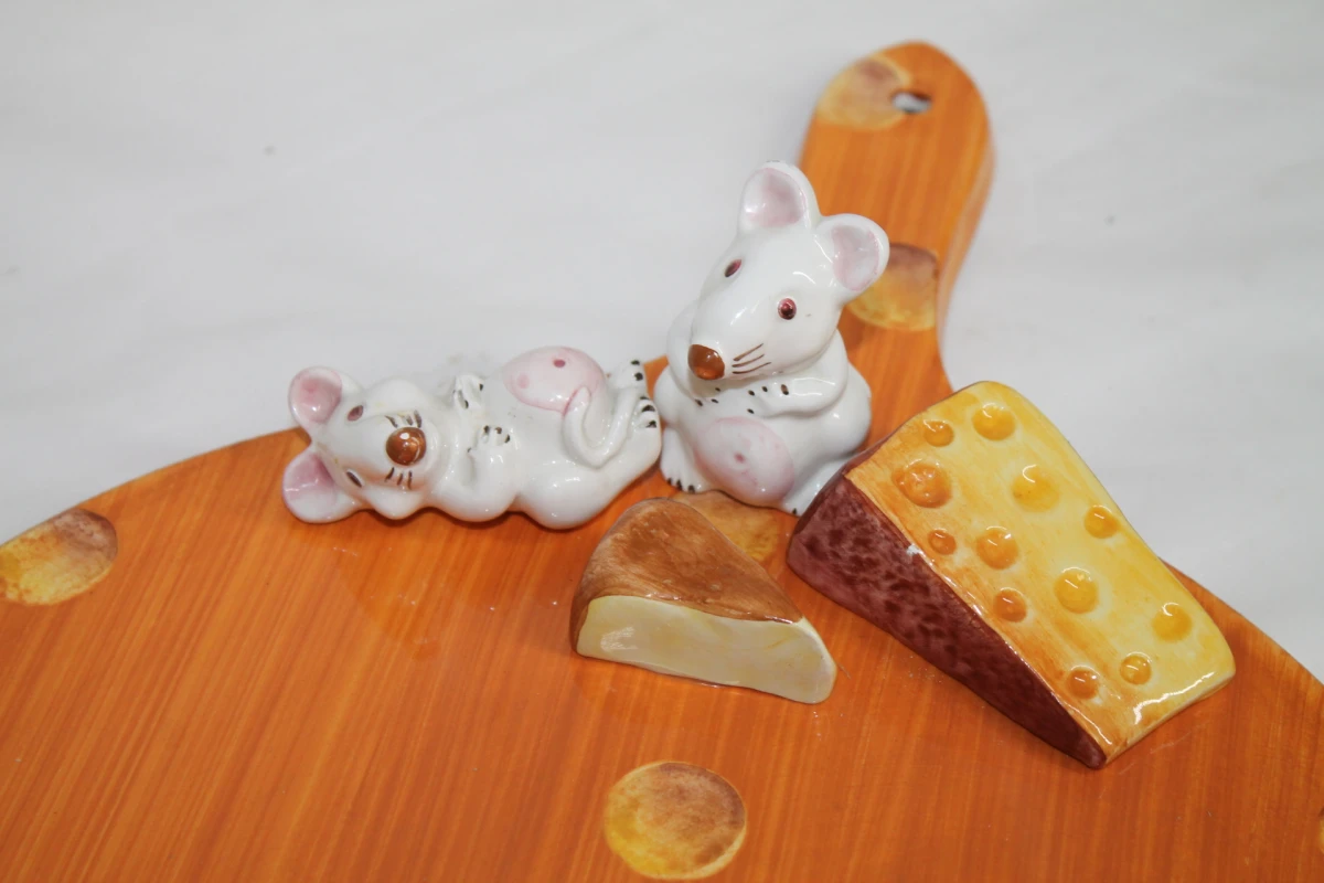Set van een kaasplank en een serveerbord met 3D- dieren
