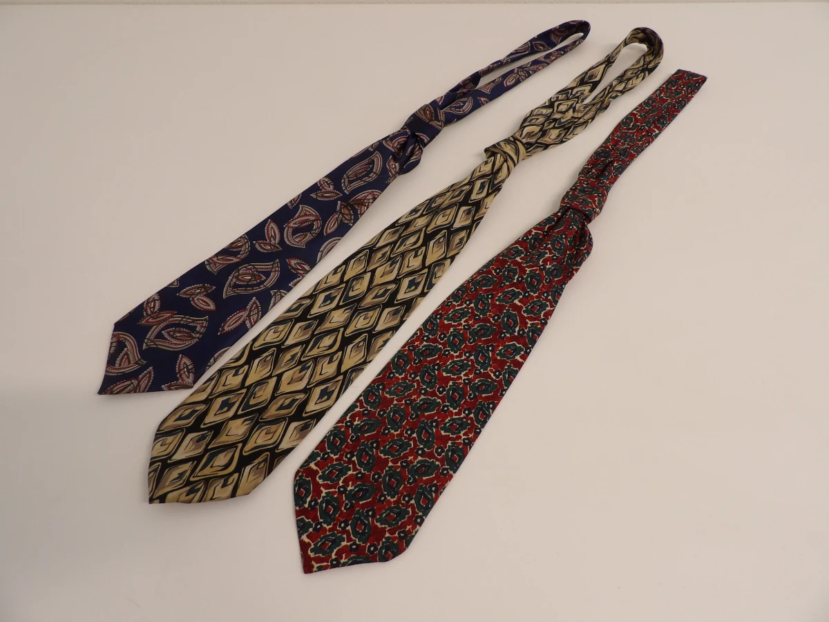 Set van 3 originele Christian Dior Monsieur stropdassen (100% zijde)