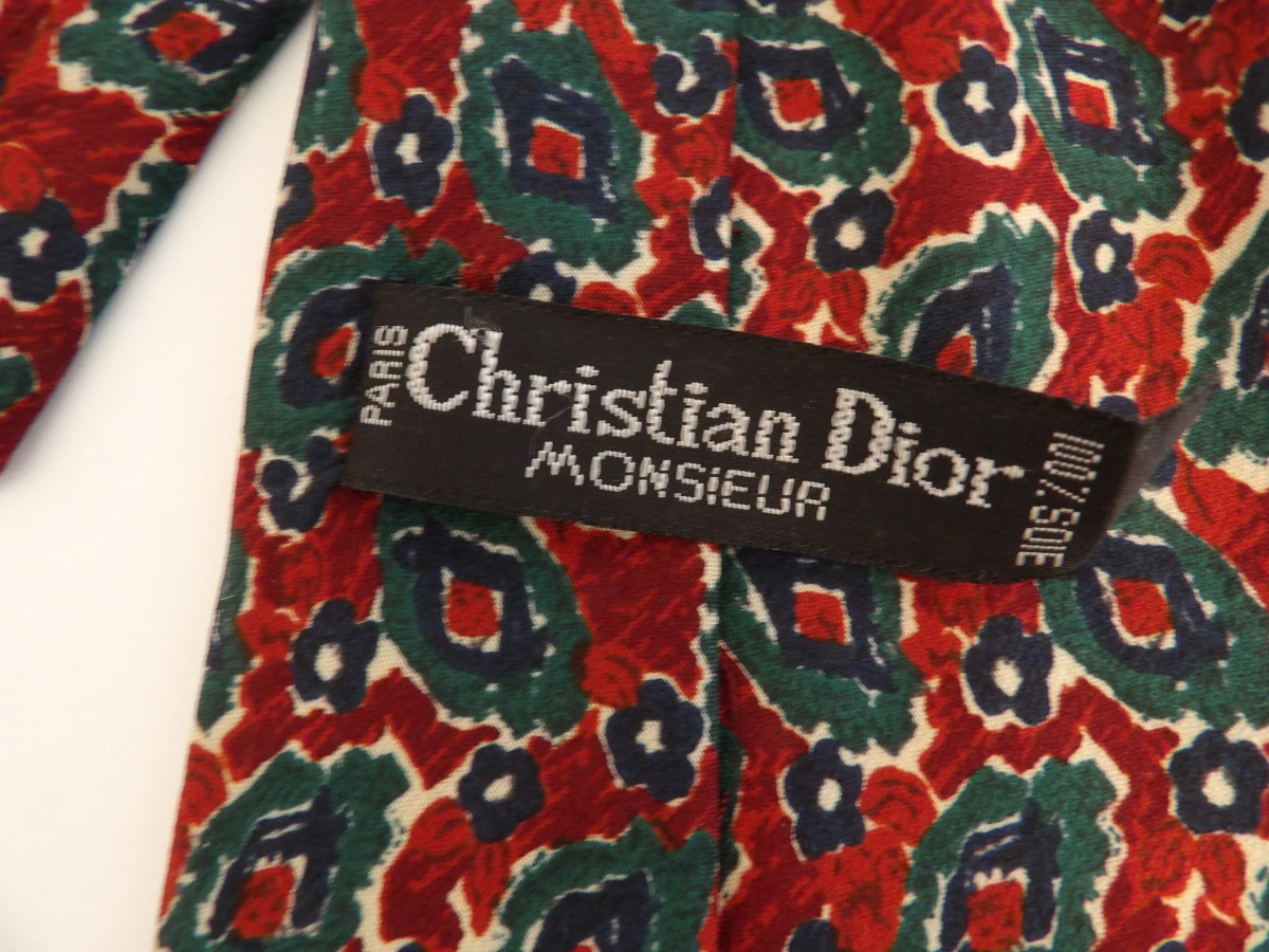 Set van 3 originele Christian Dior Monsieur stropdassen (100% zijde)