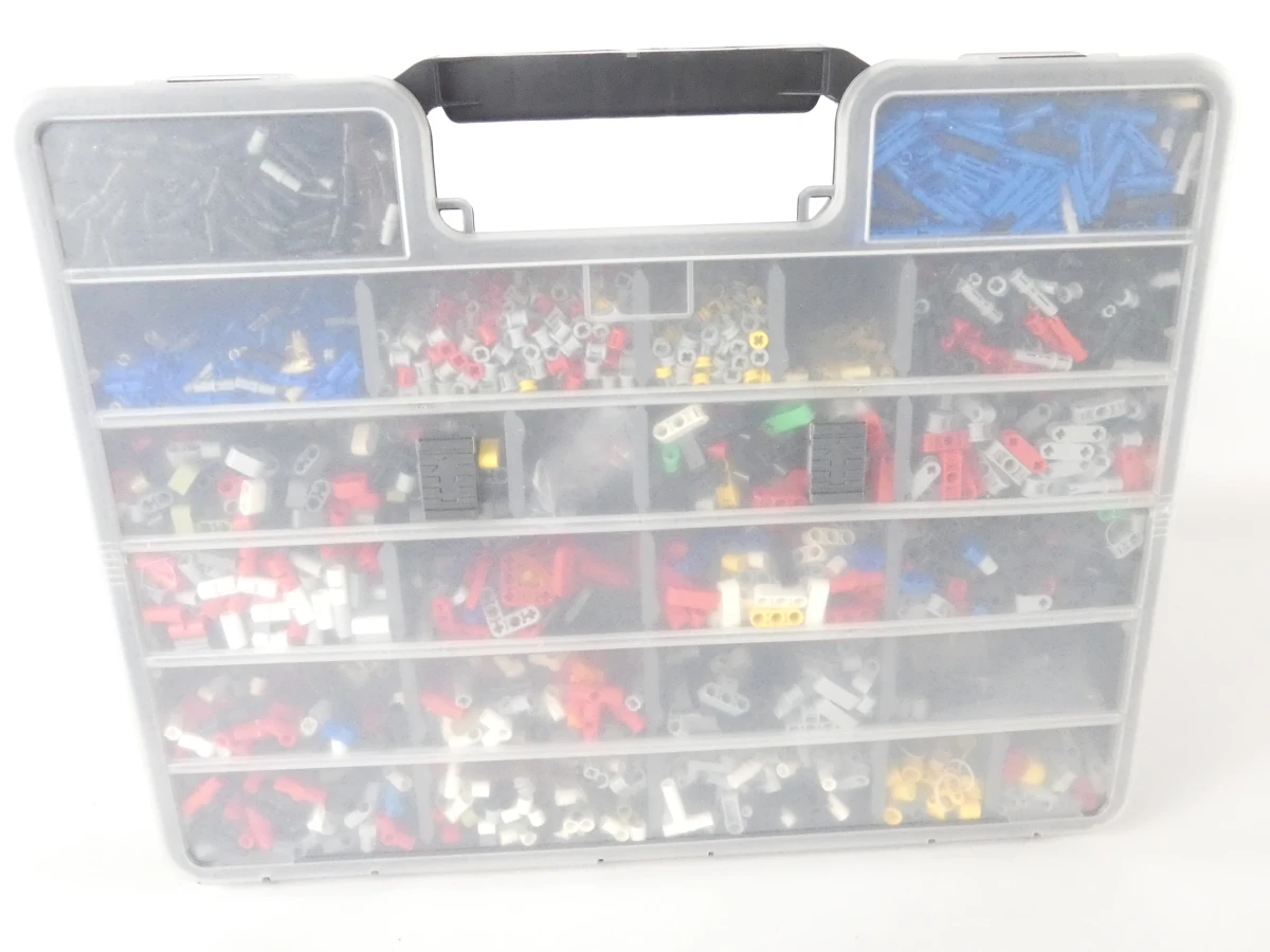 Grote verzameling Lego bouwstenen in dozen