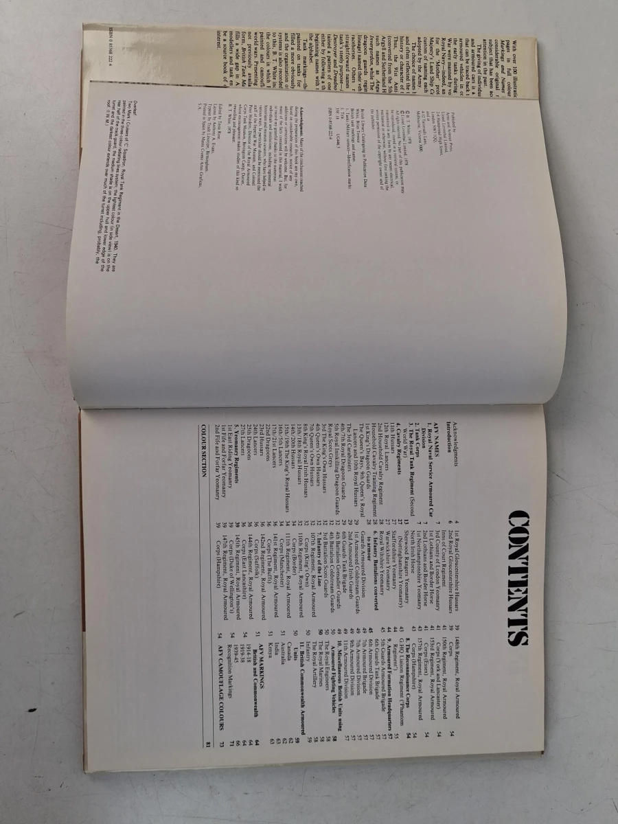 Boek : British Tank Markings and Names