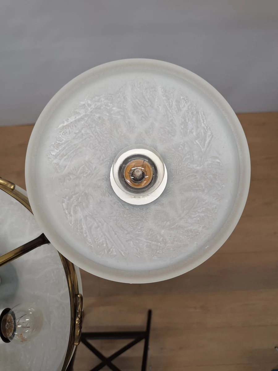 Exclusieve Spaanse Bejorama 'Catherine' kroonluchter - 9-Lichts klassiek design in messing en matglas