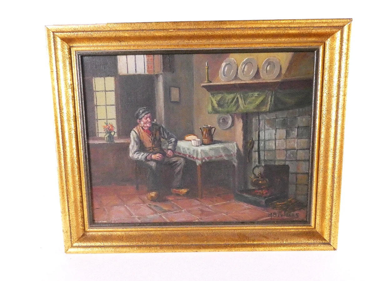 Vintage olieverfschilderij - gesigneerd