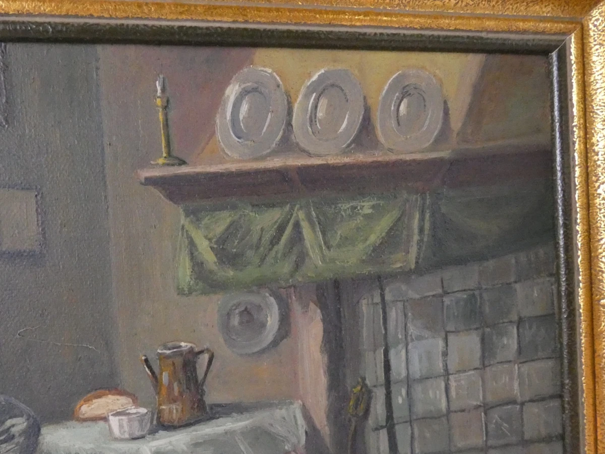 Vintage olieverfschilderij - gesigneerd