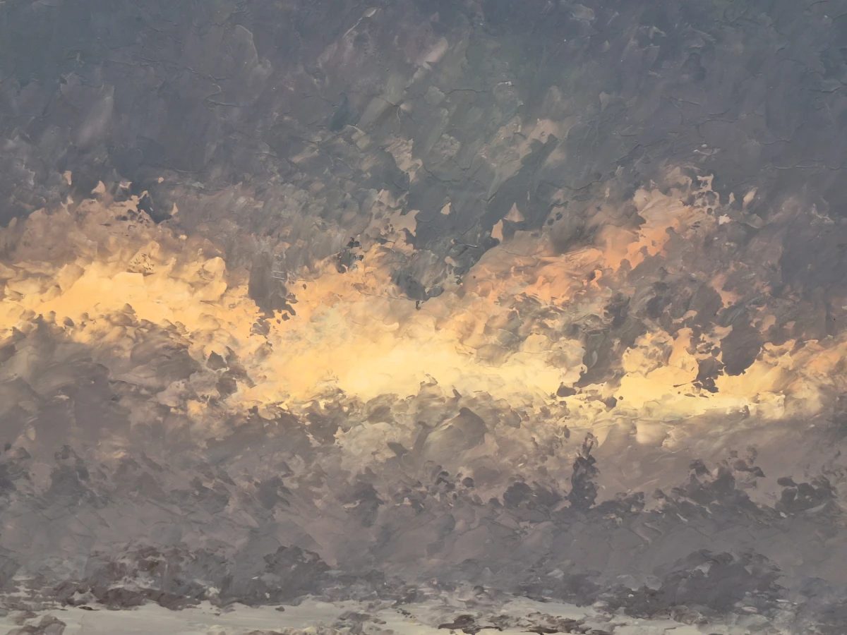 Winters landschap bij avondlicht - Olieverf op doek - Lucien Meylan