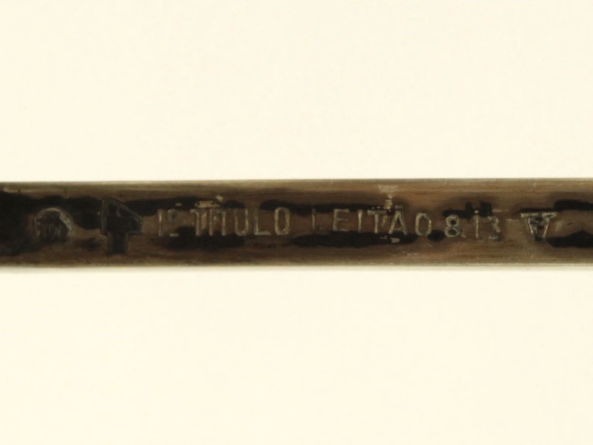 Portugese .916 zilveren kandelaar met verstelbaar warmtescherm – Leitão & Irmão, 1887-1937
