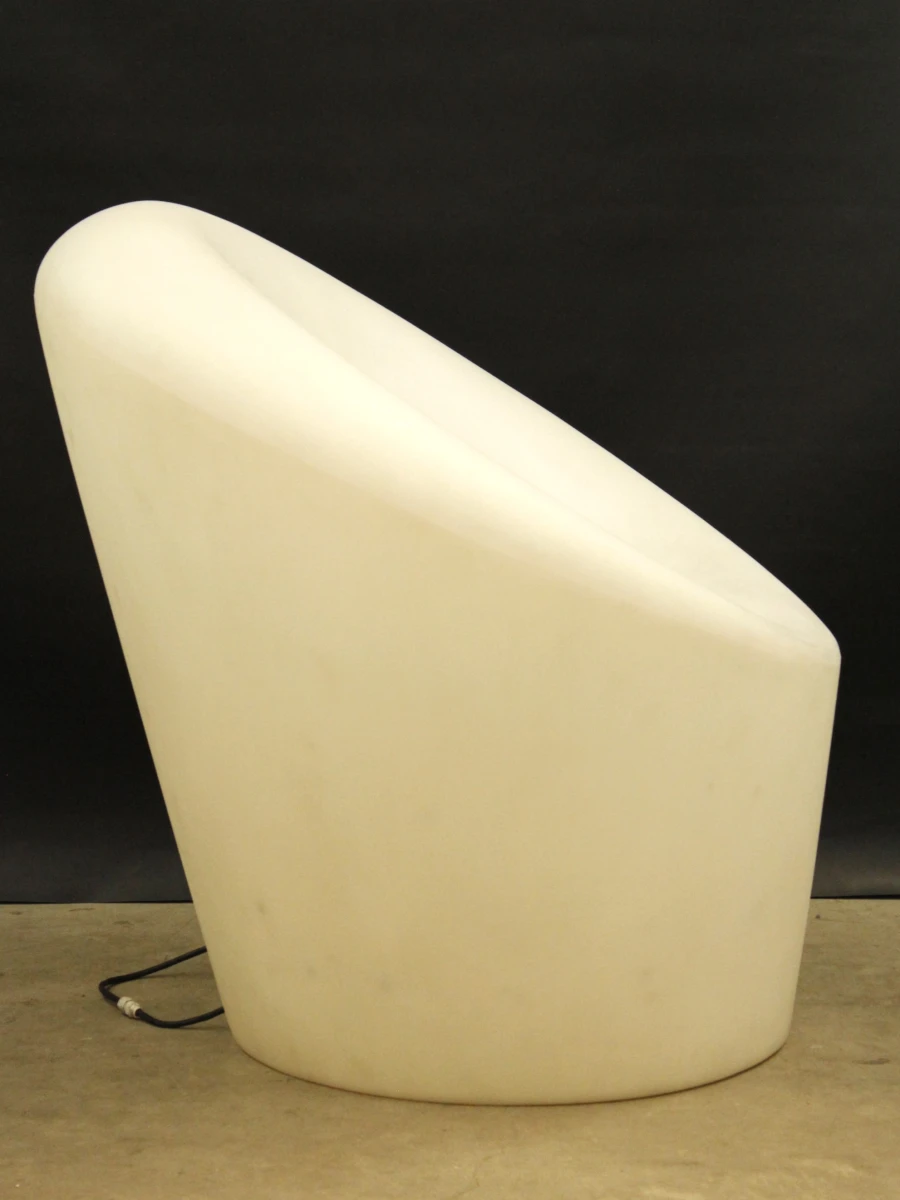 Verlichte design stoel/lamp wit kunststof