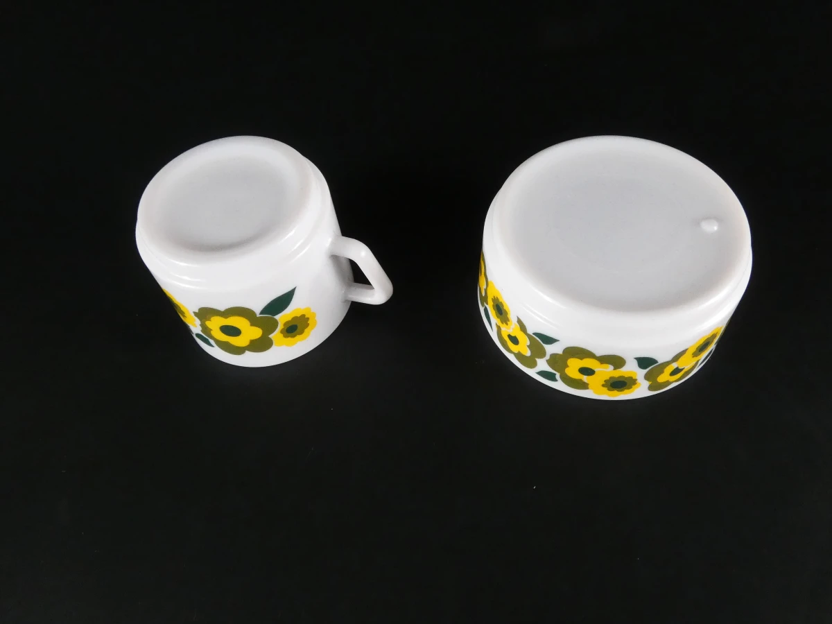 Vintage Arcopal France - Lotus serviesonderdelen
