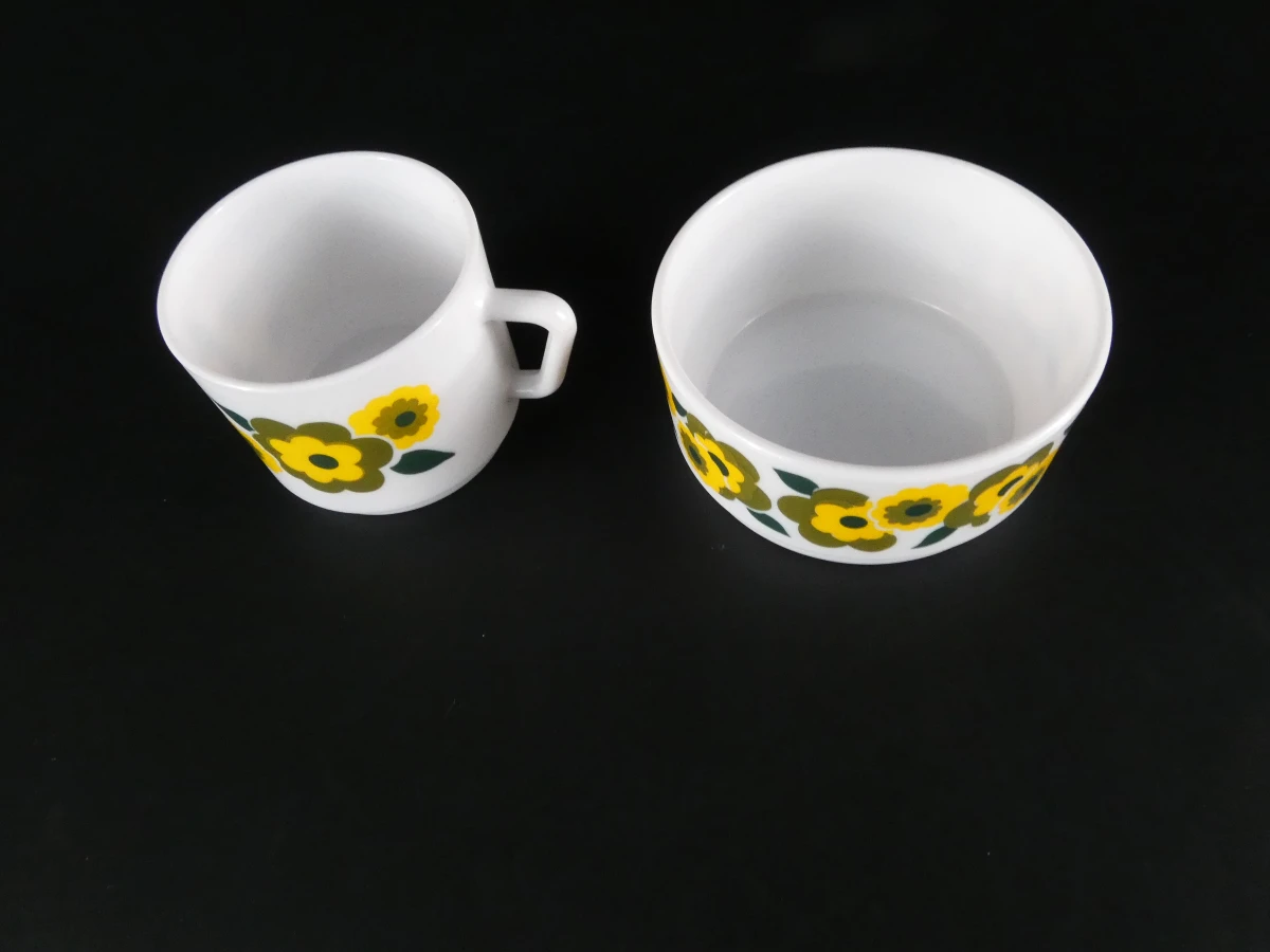 Vintage Arcopal France - Lotus serviesonderdelen