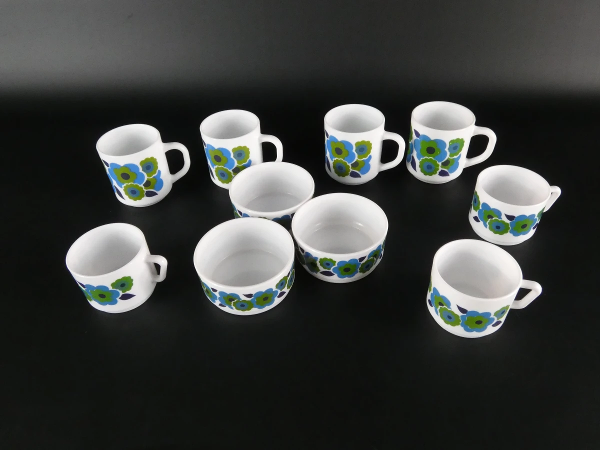 Vintage Arcopal France - Lotus serviesonderdelen