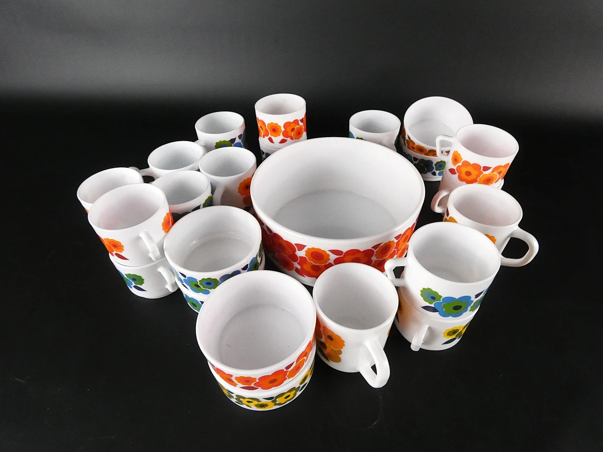 Vintage Arcopal France - Lotus serviesonderdelen
