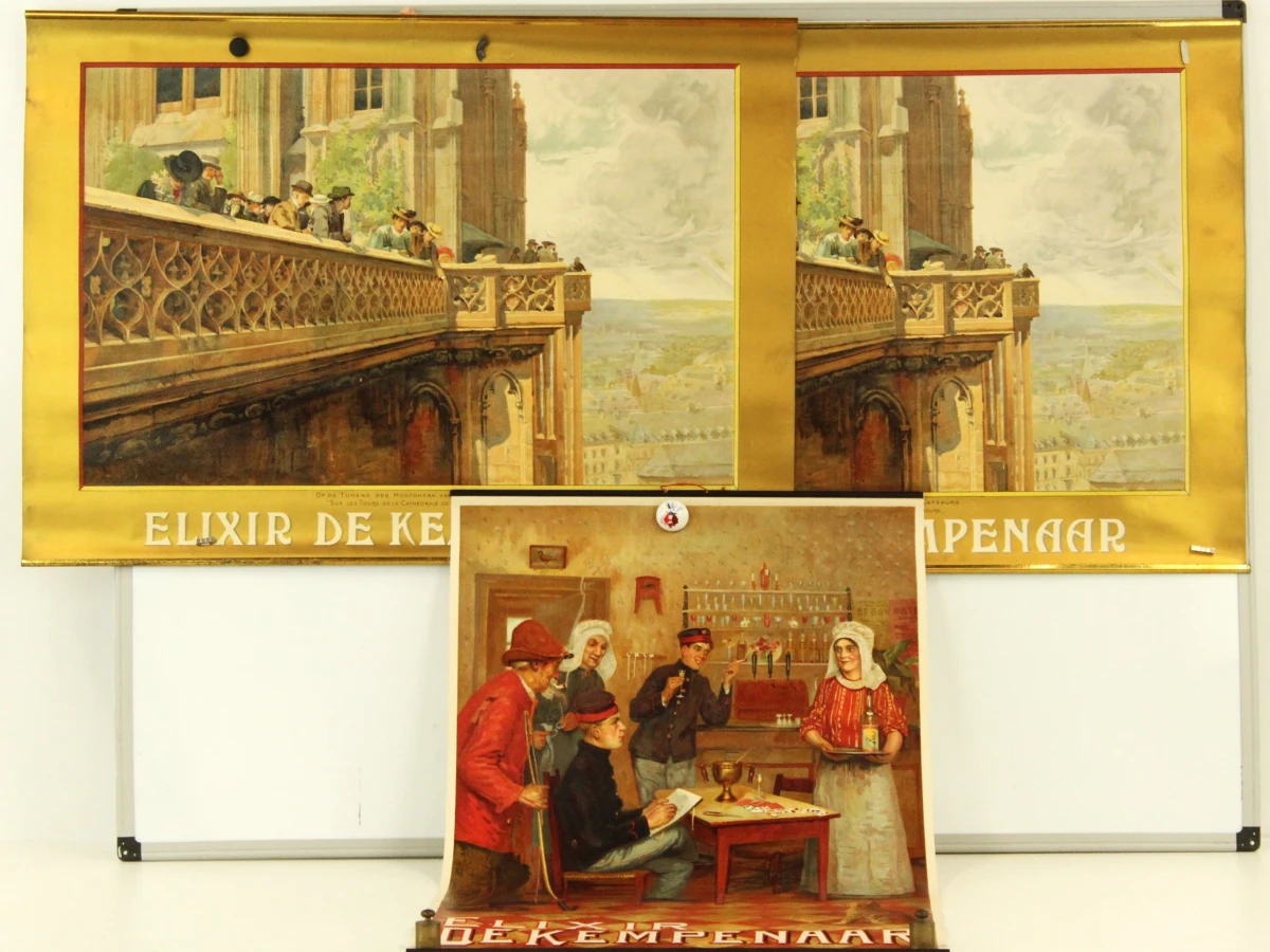 3 antieke litho's Elixir De Kempenaar - Louis Titz & Ernest Godfrinon