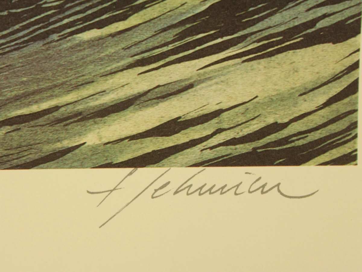 2 prints van striptekeningen in groot formaat met geprinte handtekening Francois Schuiten  (°1956)