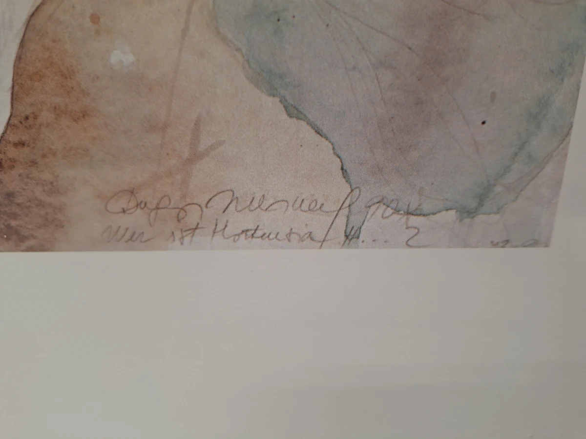 "Wer ist Hortensia?" - Kunstprint naar aquarel - Dagmar Mezřický (°1944)
