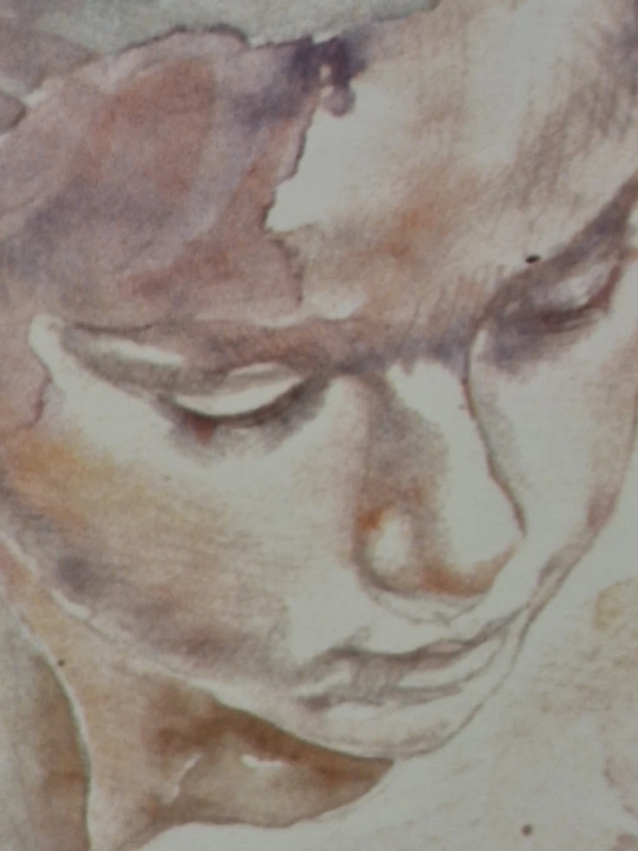 "Wer ist Hortensia?" - Kunstprint naar aquarel - Dagmar Mezřický (°1944)