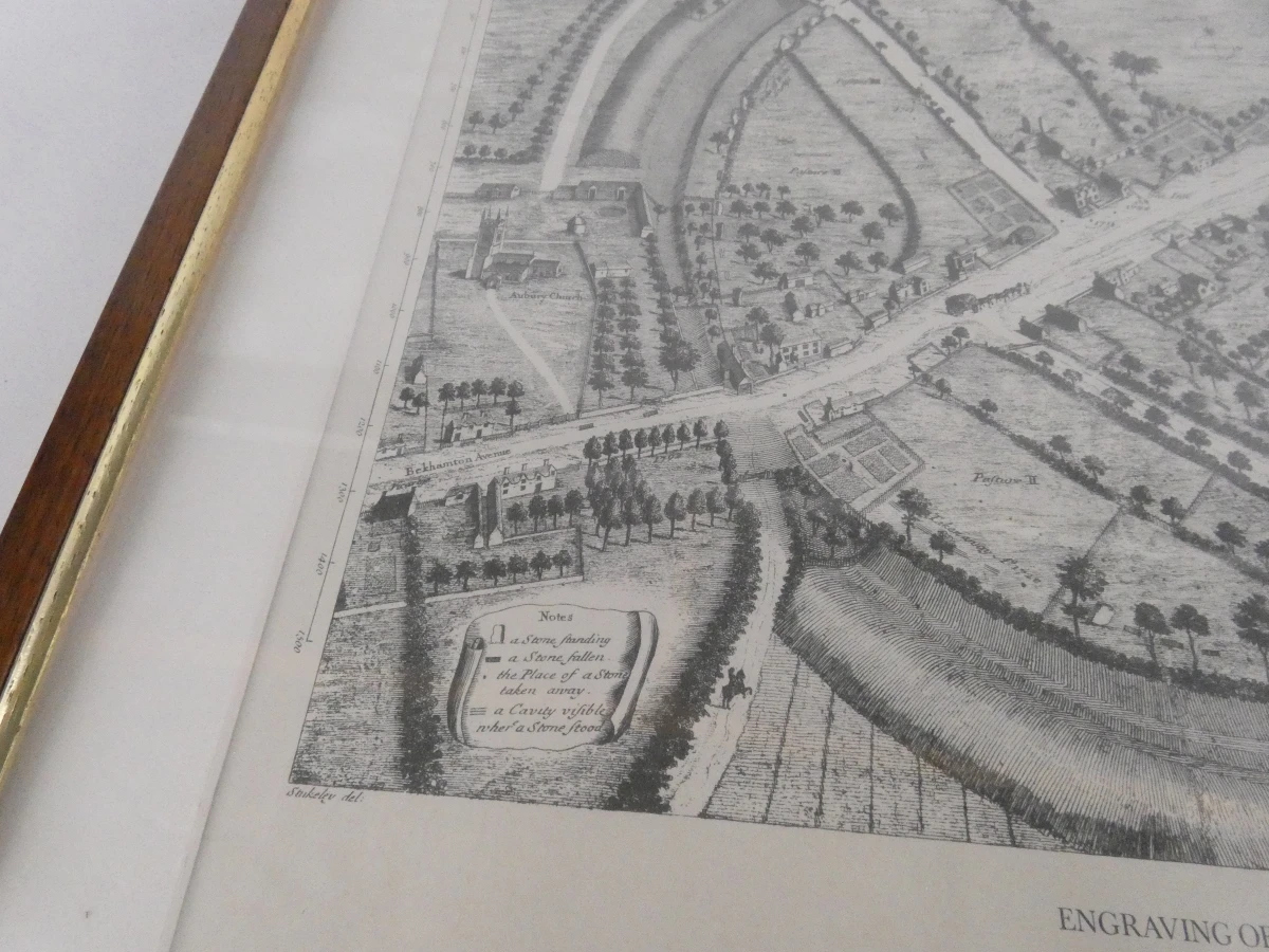 Avebury  kaart-gravure, 18e eeuw, W. Stukeley