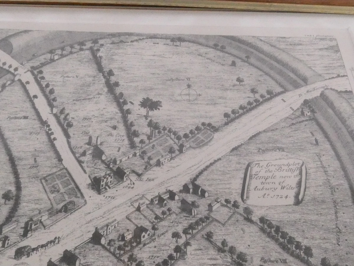 Avebury  kaart-gravure, 18e eeuw, W. Stukeley