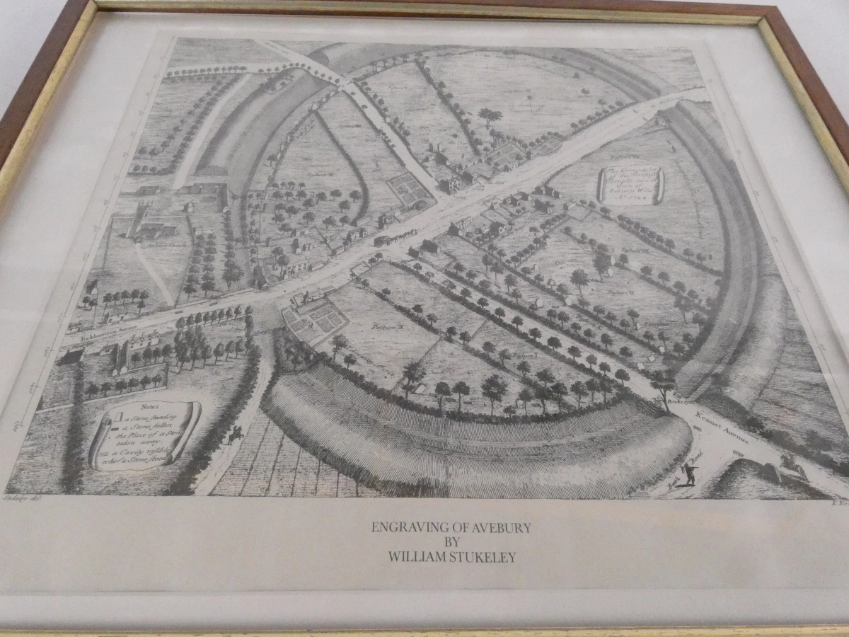 Avebury  kaart-gravure, 18e eeuw, W. Stukeley