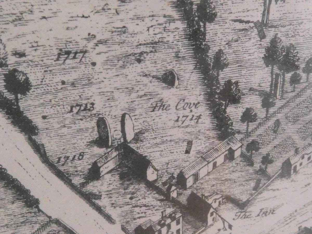 Avebury  kaart-gravure, 18e eeuw, W. Stukeley