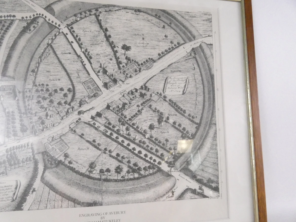 Avebury  kaart-gravure, 18e eeuw, W. Stukeley