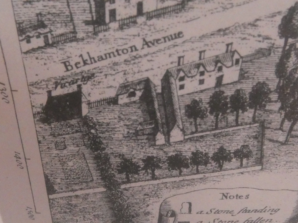 Avebury  kaart-gravure, 18e eeuw, W. Stukeley