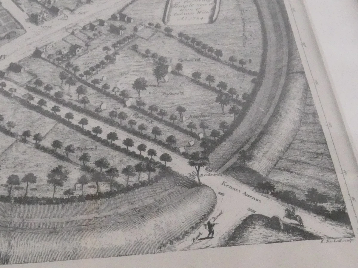 Avebury  kaart-gravure, 18e eeuw, W. Stukeley