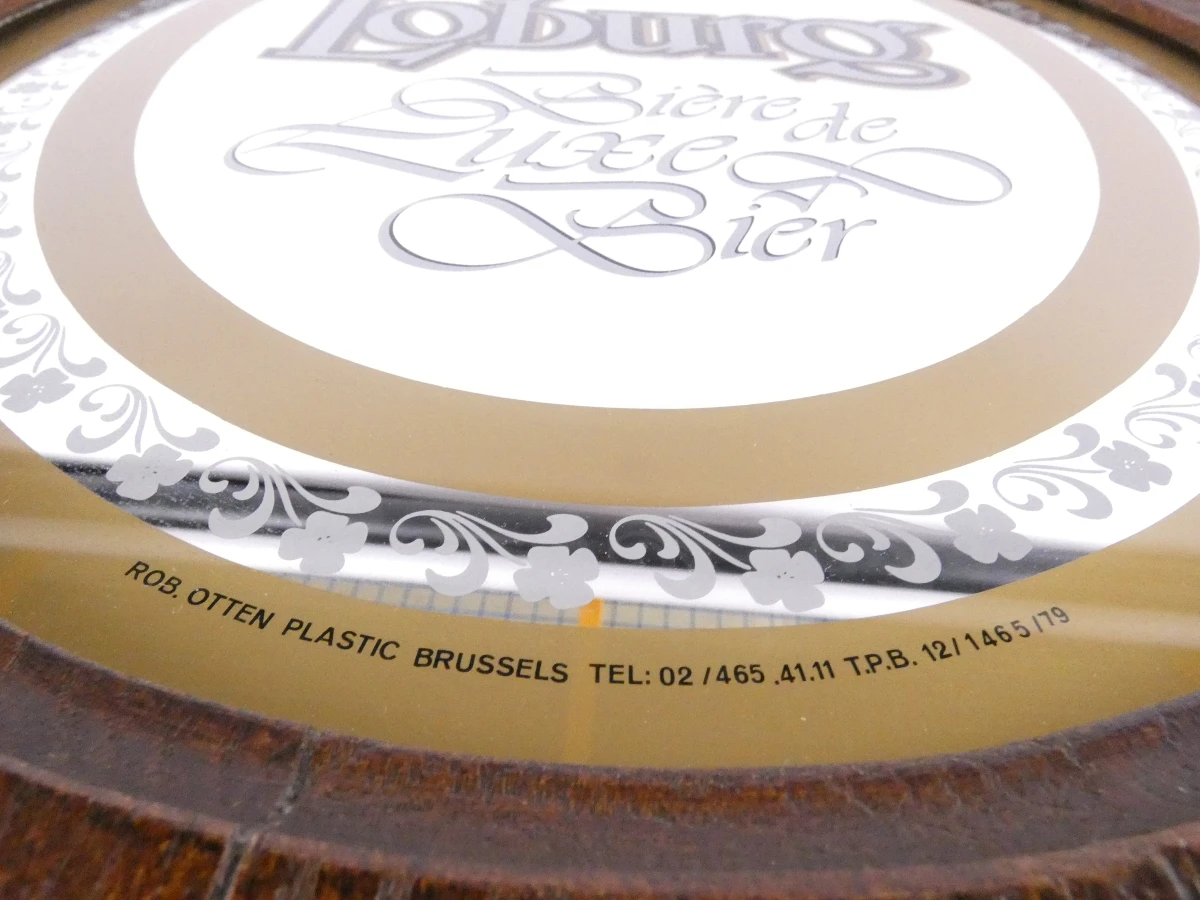 Decoratieve vintage reclamespiegel voor Loburg – Bière de Luxe Bier