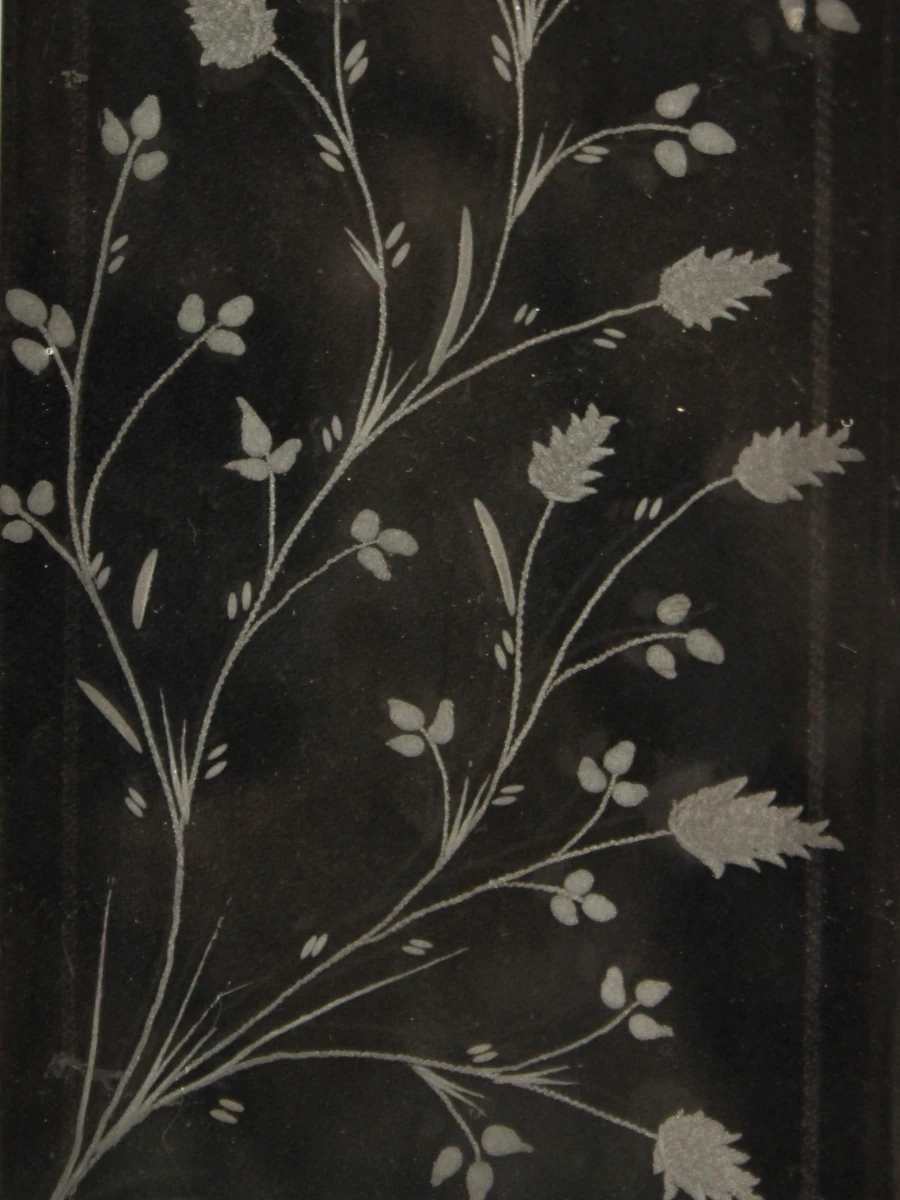 Val St. Lambert kristallen doosje met florale gravure