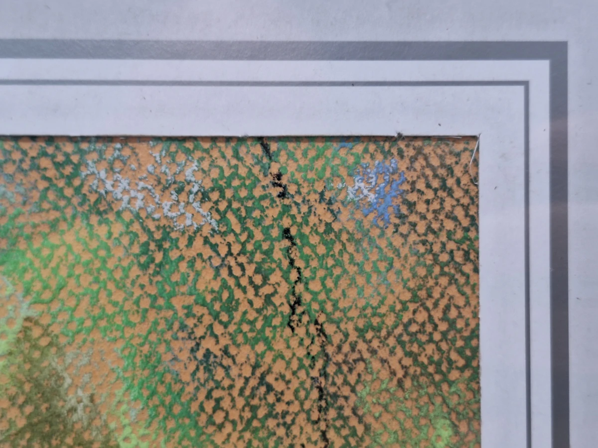 Sfeervol impressionistisch boslandschap in pastel - gesigneerd en gedateerd 1991